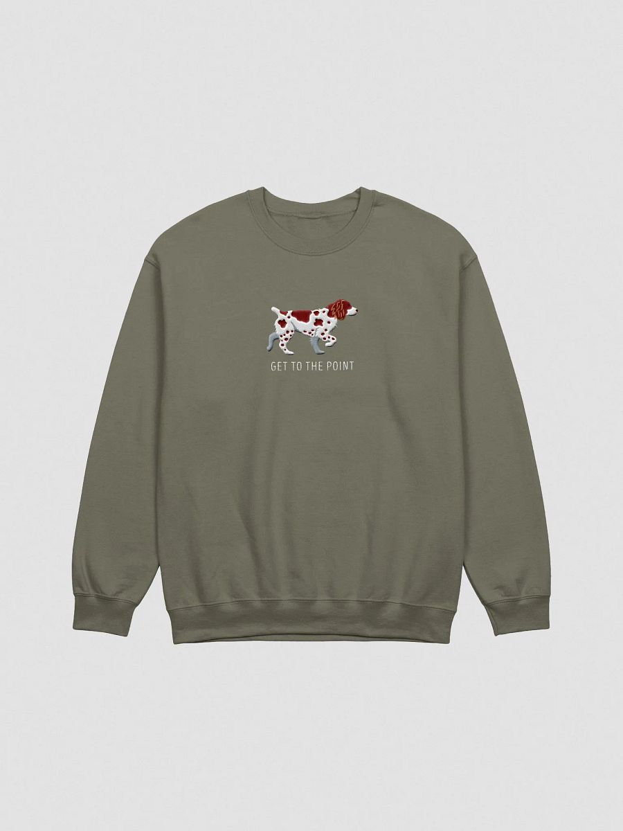 Get to the Point Sweatshirt (Embroidered) of a Brittany Spaniel(Liver) product image (4)