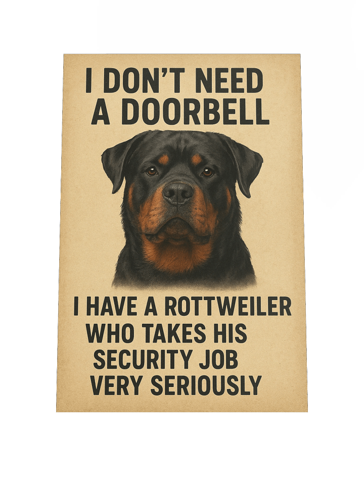 Serious Rottweiler Security Poster product image (3)