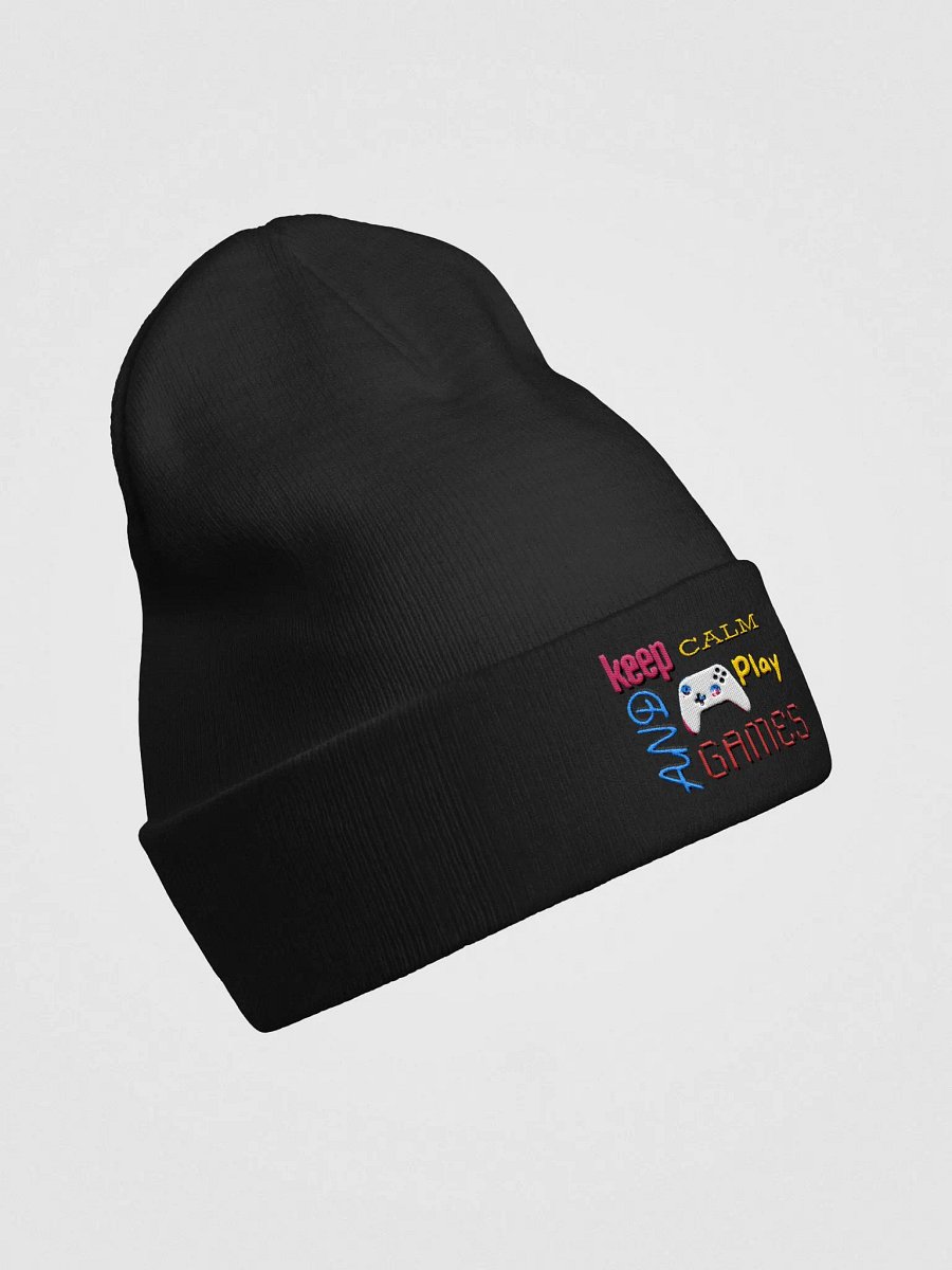 Keep Calm And Play Games Gamer's Delight Knit Beanie product image (3)