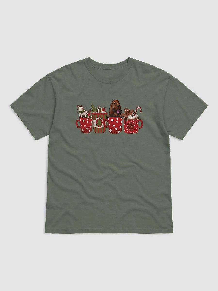 Cute Bloodhound in a Christmas Cup T-Shirt | Funny Christmas Pup in a Cup product image (19)