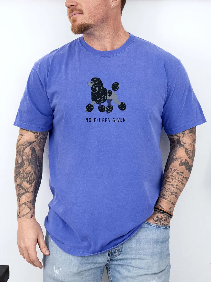 No Fluffs Given T-Shirt(Embroidered) of a Standard Poodle(Black) product image (2)