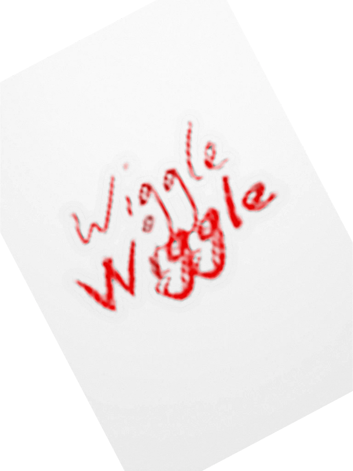 Dynamic Red 'Wiggle Wiggle' Sticker Sheet product image (1)