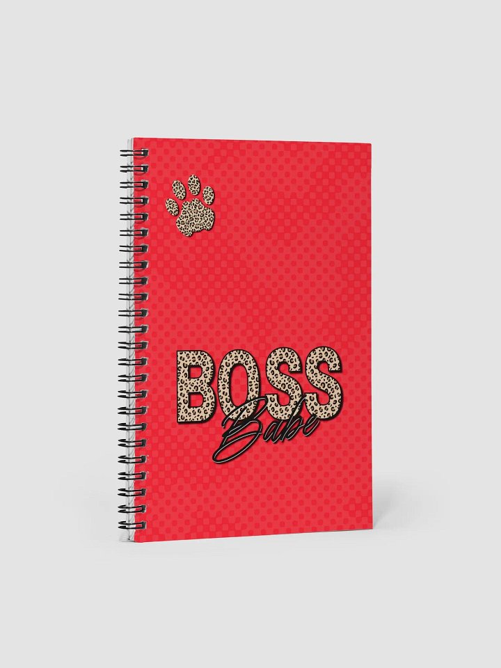 BOSS Babe Leopard Theme Spiral Notebook product image (1)