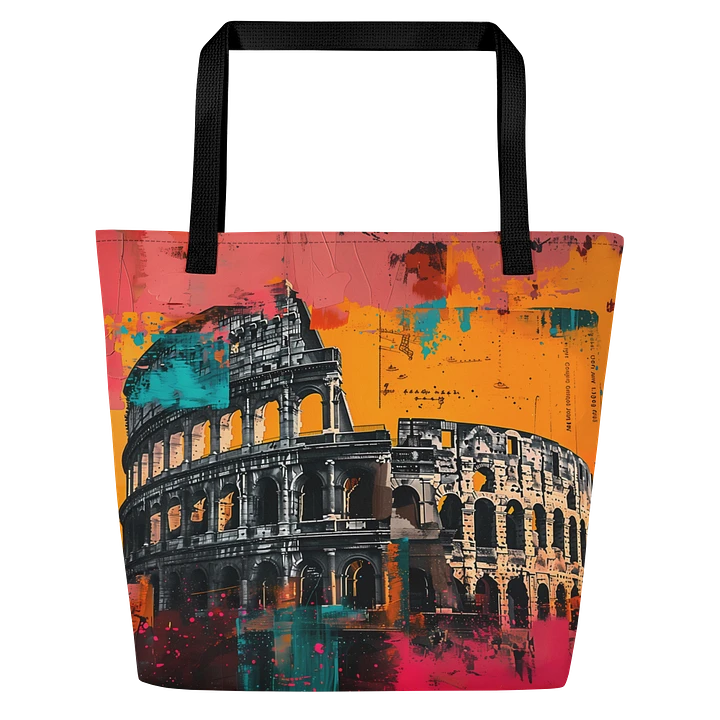Tote Bag: Historical Roman Colosseum Artistic Travel Abstract Art Design product image (1)