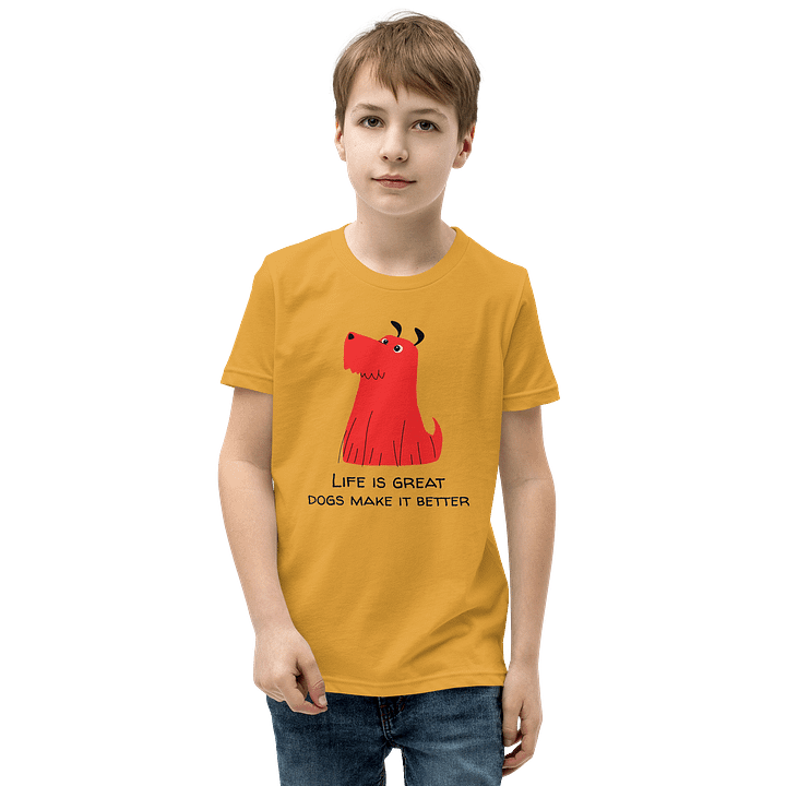 "Life is Great - Dogs Make it Better" Unisex Youth Tee product image (17)