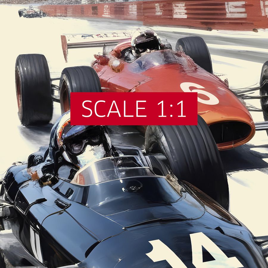 Monaco Grand Prix 1967 Poster — Vintage F1 Racing Wall Art, Retro Motorsport Print product image (4)