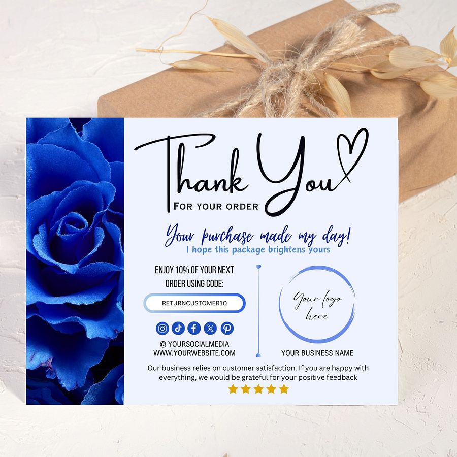 Celestia - Thank You Card Template product image (3)
