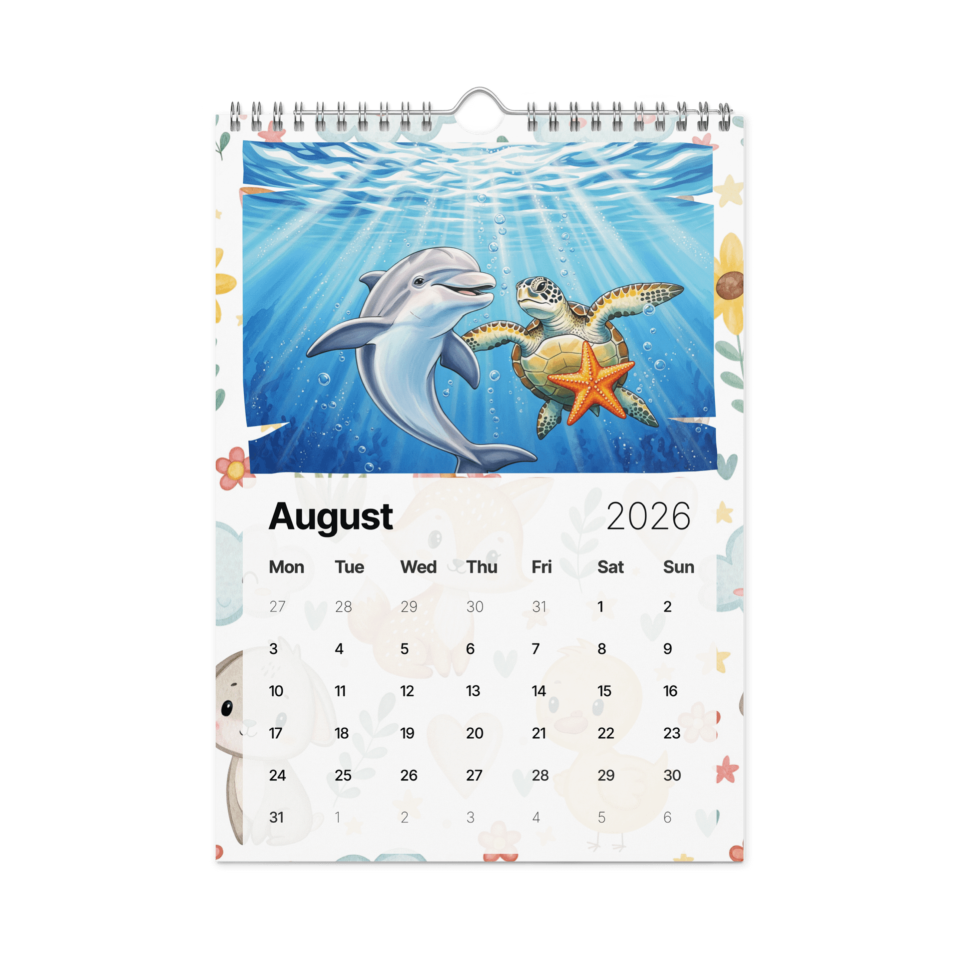 Paws of Joy Wall Calendar 2026 – Adorable Animal Friends product image (2)