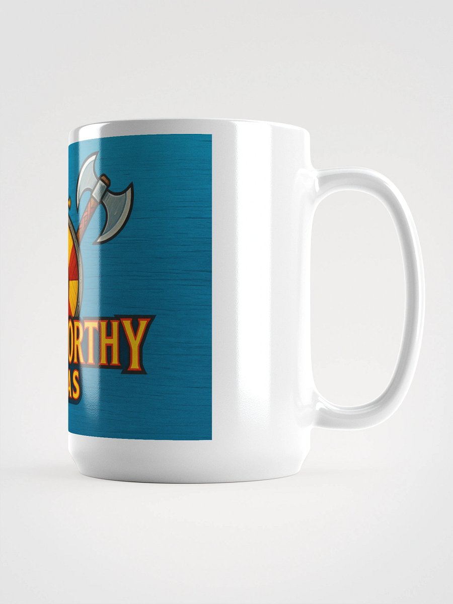 Northworthy Shield axe and sword Mug Blue Background product image (2)