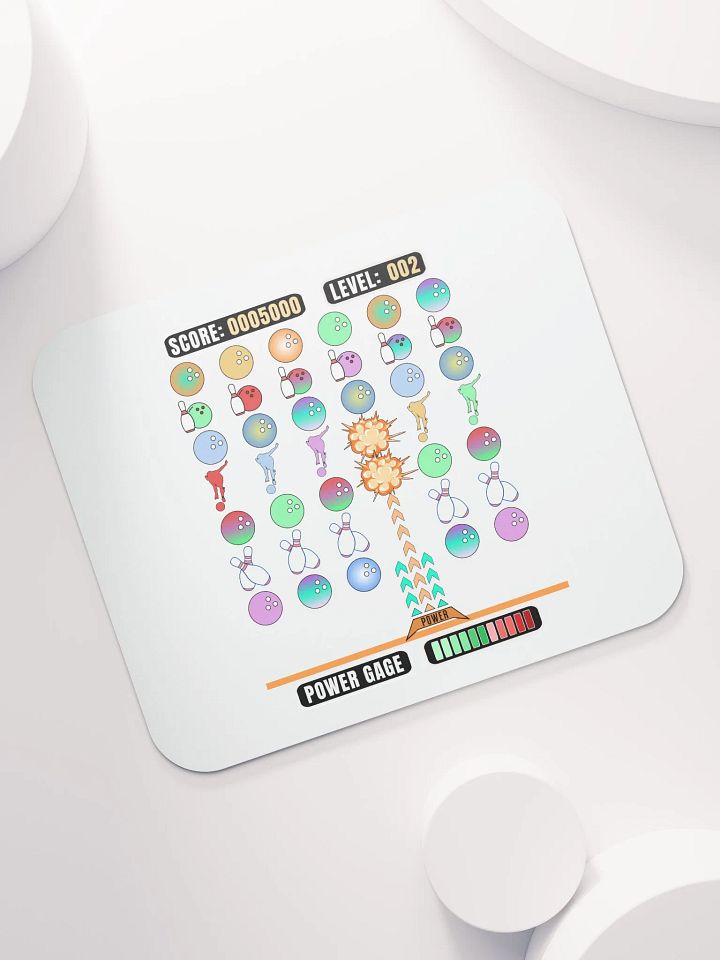 Space Invader Game Bowling Strike Explosion Mouse Pad product image (1)