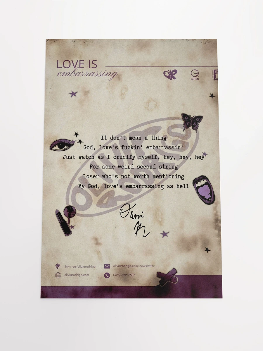 love is embarrassing Poster product image (1)