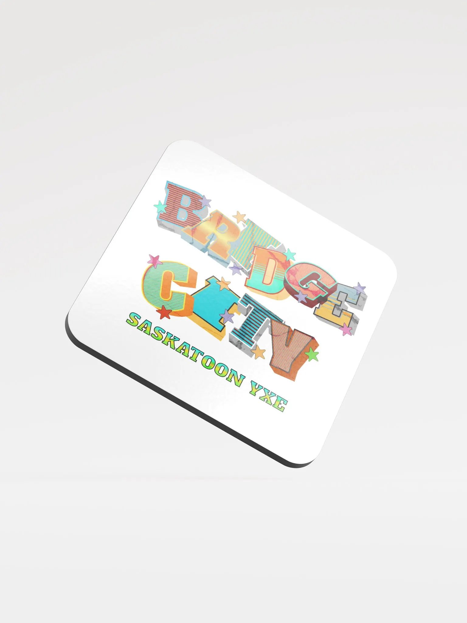 Bridge City Saskatoon Saskatchewan YXE Starlight Coaster Set product image (2)