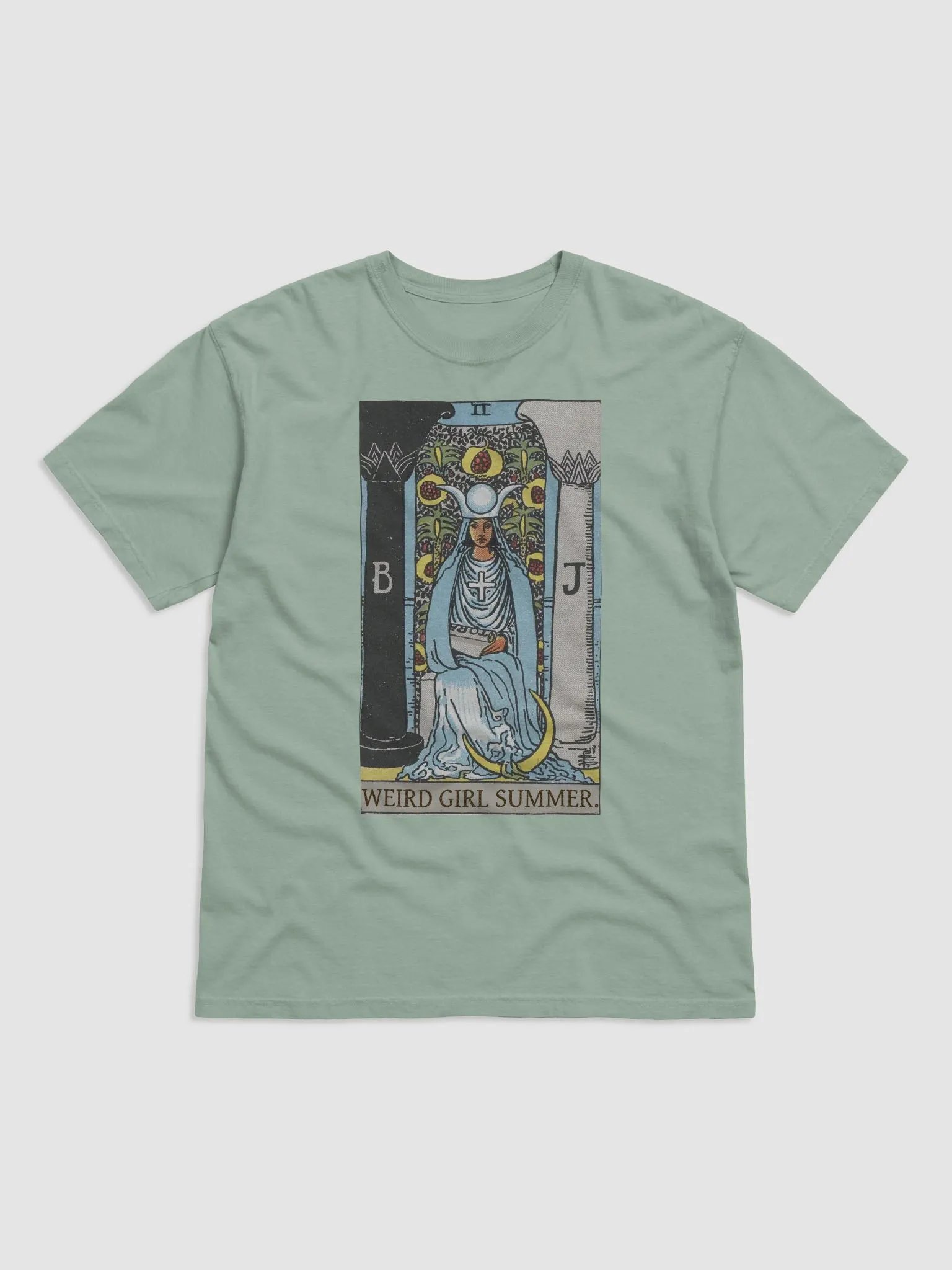 Weird Girl Summer Tarot High Priestess - Unisex Tee product image (4)