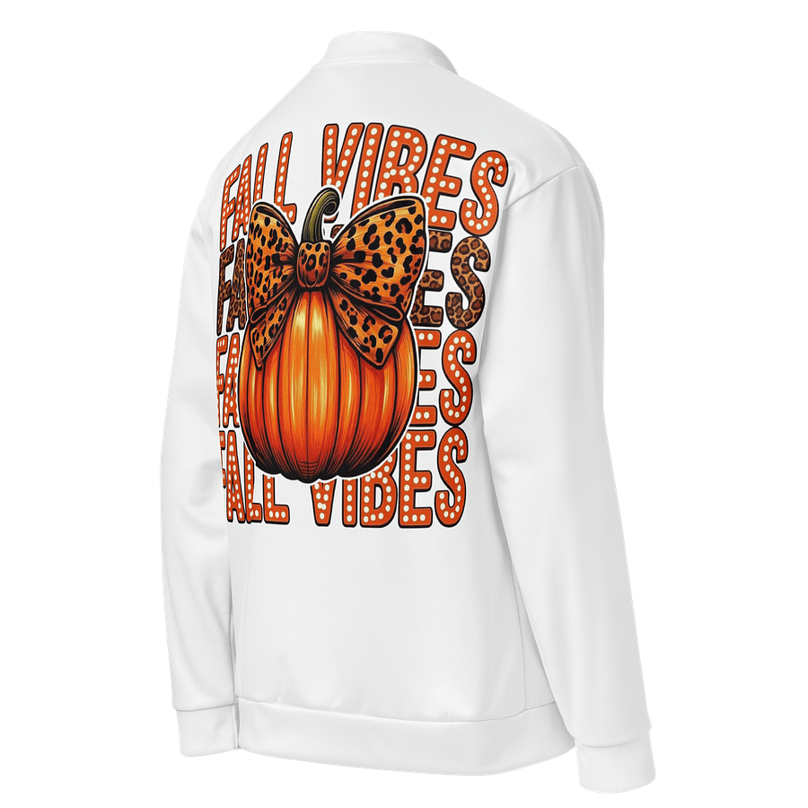 Fall Vibes Leopard Pumpkin Bomber Jacket product image (4)