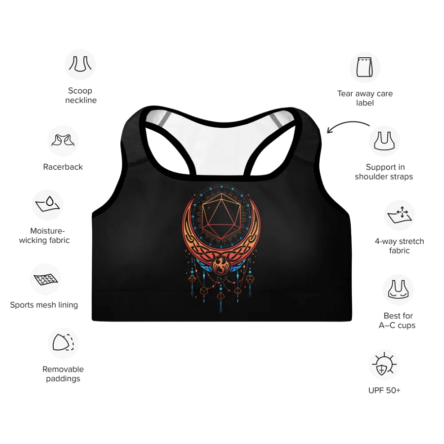 Occult Moon Dice - Sports Bra product image (3)