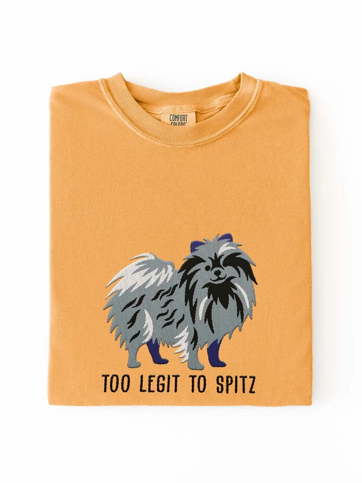 Too Legit to Spitz T-Shirt(Embroidered) of a Pomeranian(Blue Merle) product image (1)