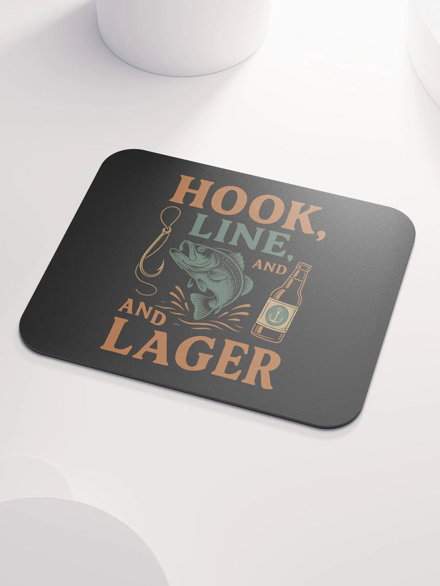 Fishing Mouse Pad – Hook, Line, & Lager Graphic product image (3)