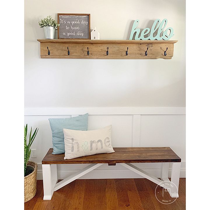 Farmhouse Bench - Woodworking Plans and 3D SketchUp Model product image (2)