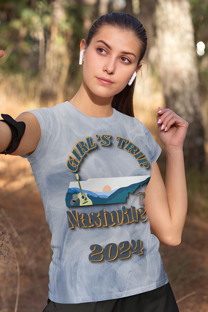 Girls Trip Nashville Tn 2024 All Over Print T-shirt product image (1)