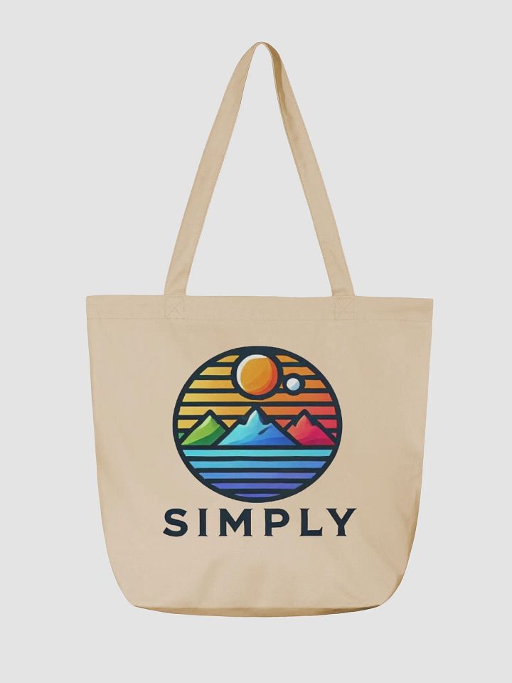 Simply Natural Tote: Eco-Friendly Mountain Logo Design product image (2)