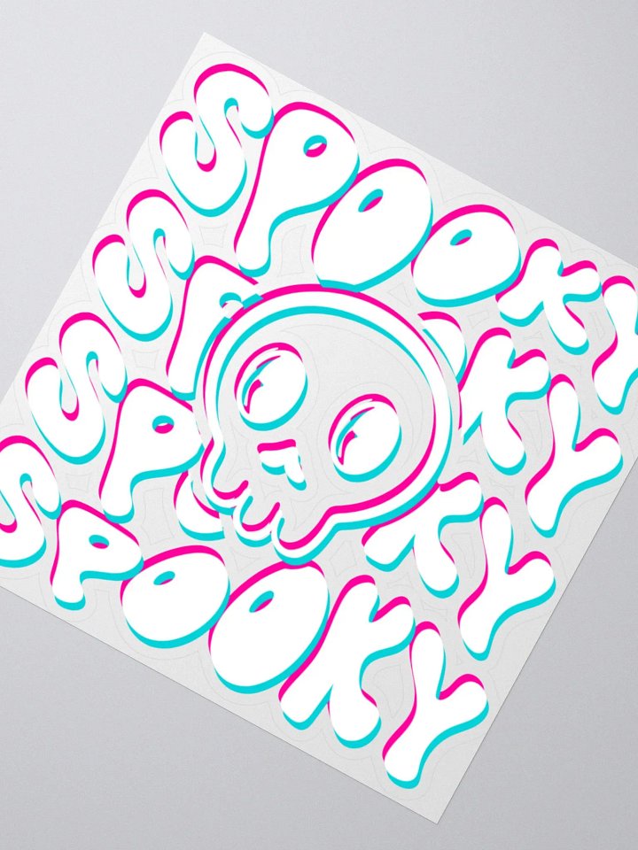 SPOOKY STICKER WHT product image (2)