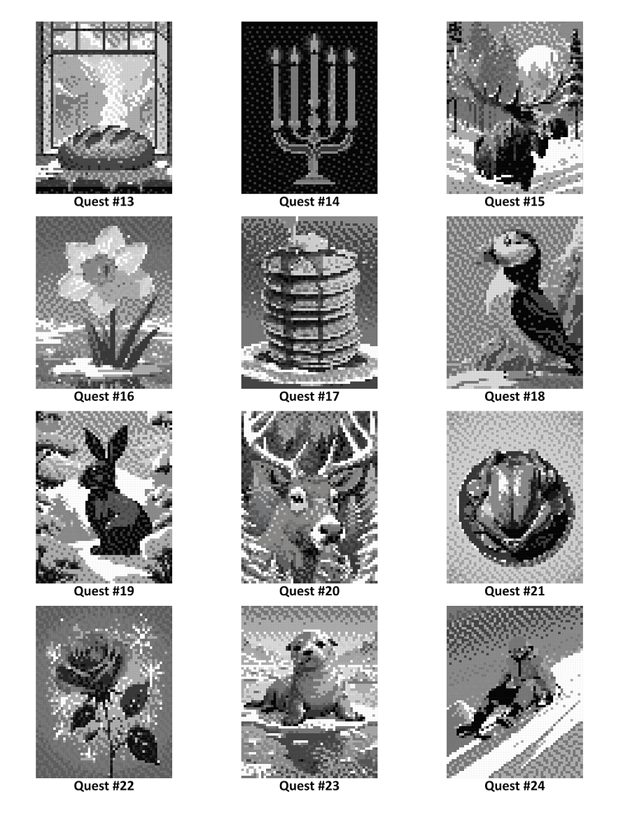 Pixel-Perfect Winter Coloring Book: Pixel Art Coloring Book with 36 Illustrations product image (4)