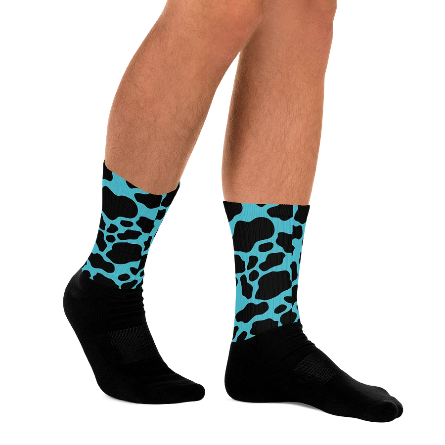 Cow Print Socks - Black & Blue product image (12)