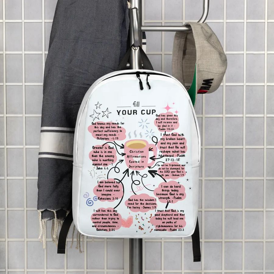 Christain affirmations rooted in the scripture Minimalist Backpack product image (6)