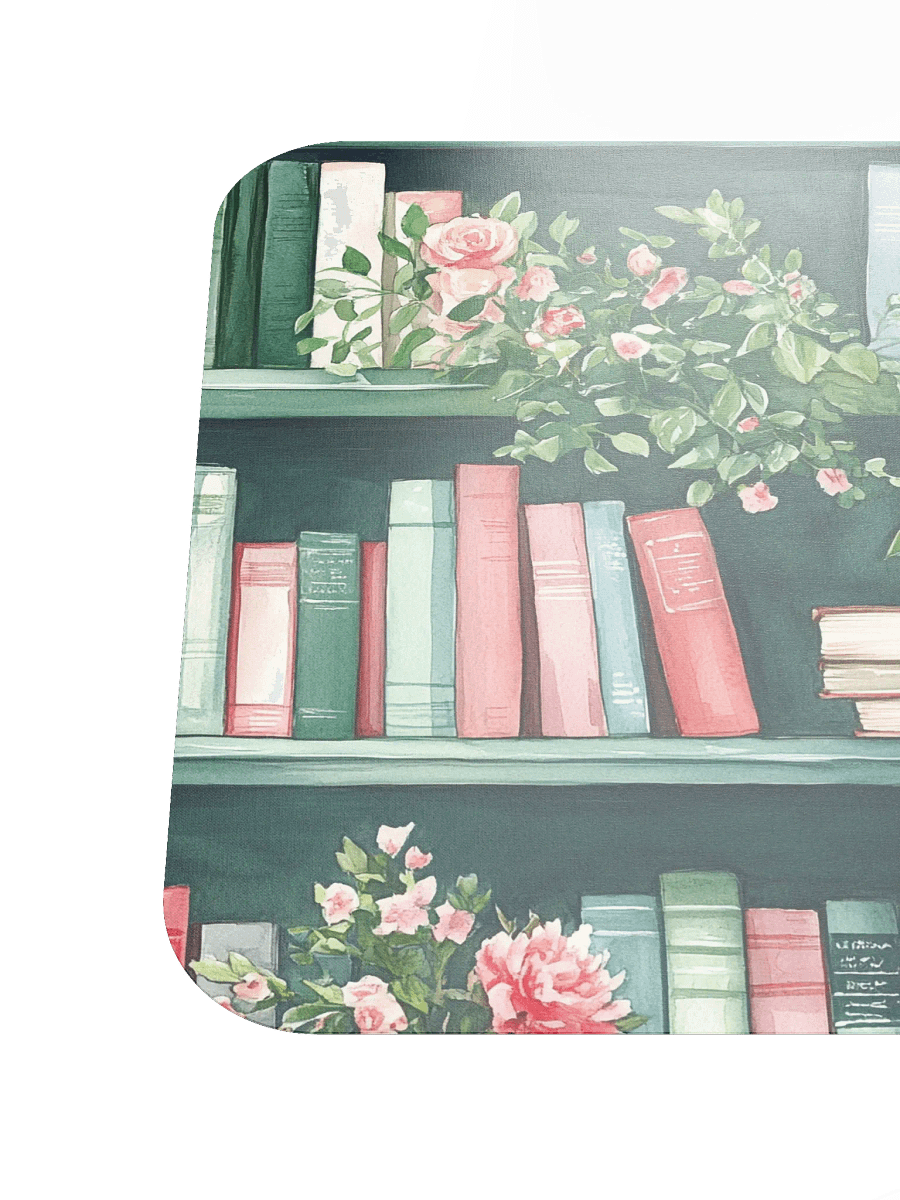 Green Bookshelf Mouse Pad by Treasure Pie product image (7)