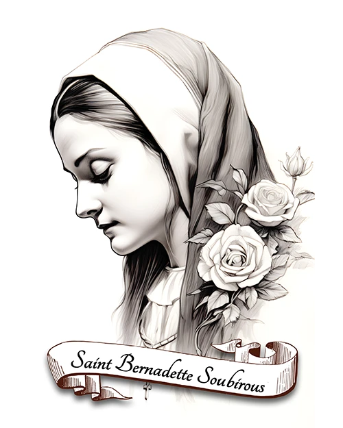 Saint Bernadette of Lourdes Patron Saint of Lourdes, Sick People, the Poor, Shepherds, People Ridiculed for Their Faith, Matte Poster product image (1)