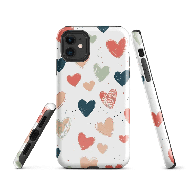 Heart Pattern iPhone® Tough Case product image (1)