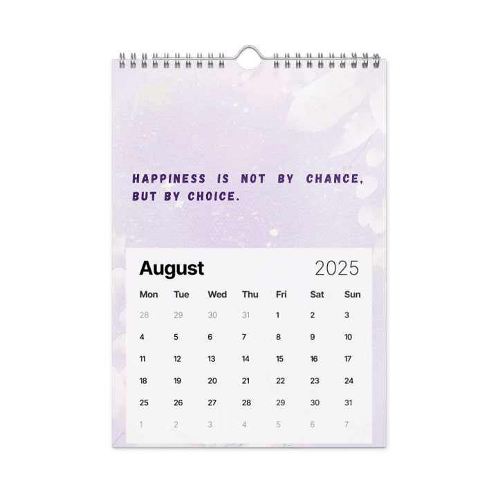 FLORAL INSPIRATIONAL QUOTES WALL CALENDAR 2025 product image (2)
