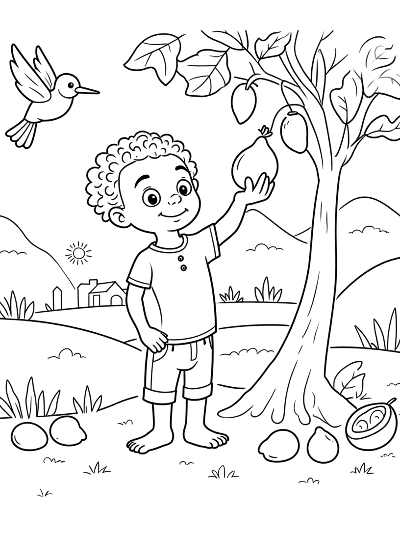 NewColor My Hero: Little Marcus Garvey's Jamaican Adventure: A Brave Boy's Journey to Becoming Jamaica's First National Hero- Colouring book Digital Product product image (2)