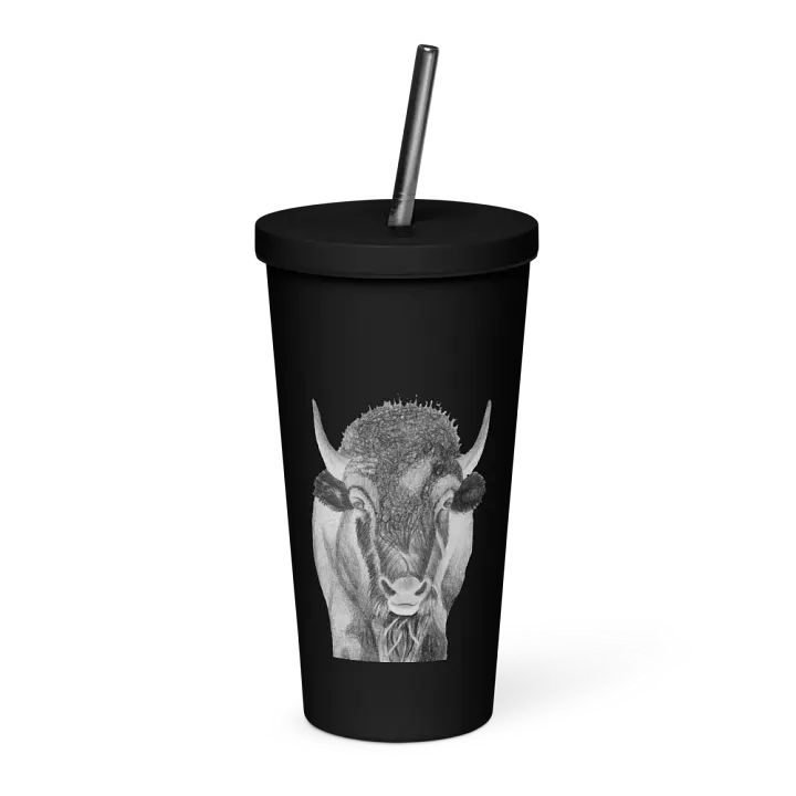 Bison Drawing Straw Cup product image (1)