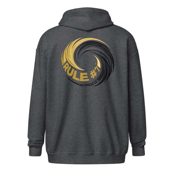 Rule #7 Zip Hoodie Black and Gold product image (10)