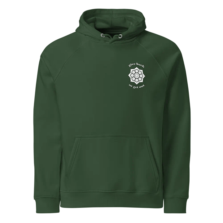 Walking Gardens green hoodie product image (1)