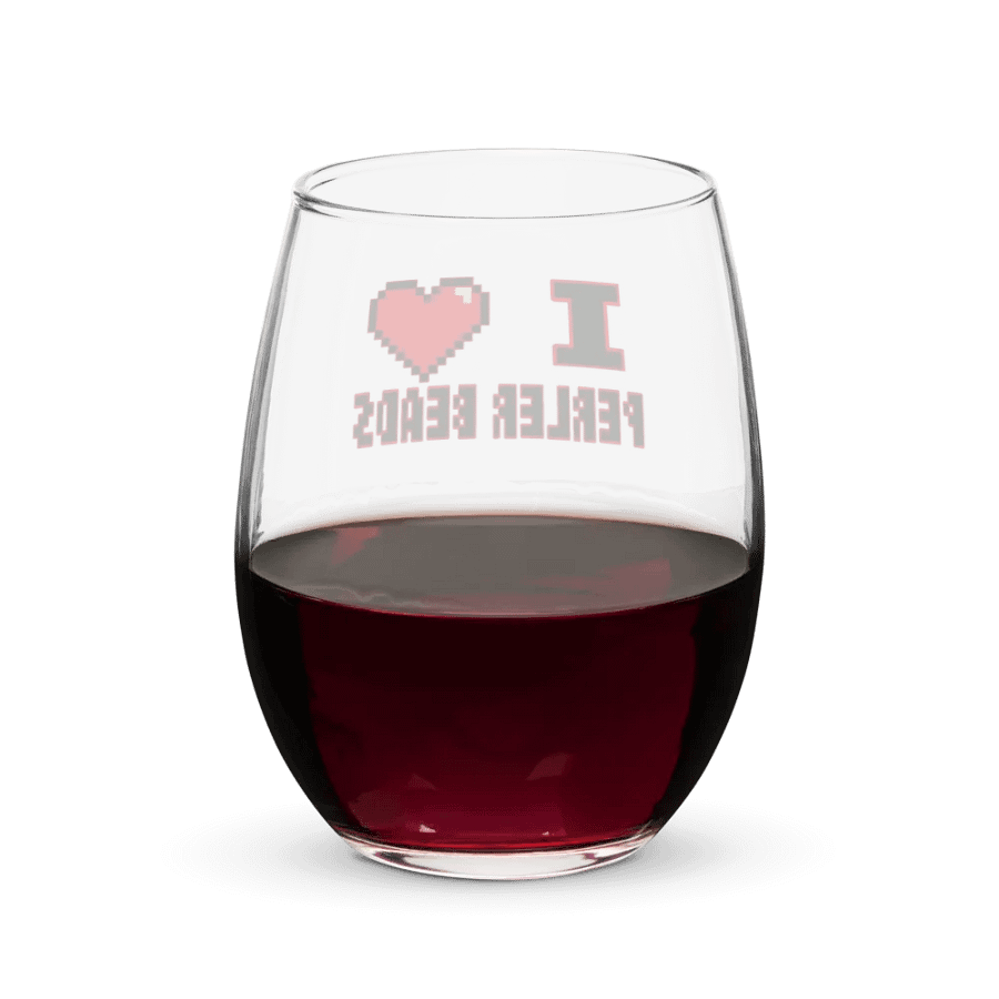 I Heart Perler Bead 2 Wine Glass product image (6)