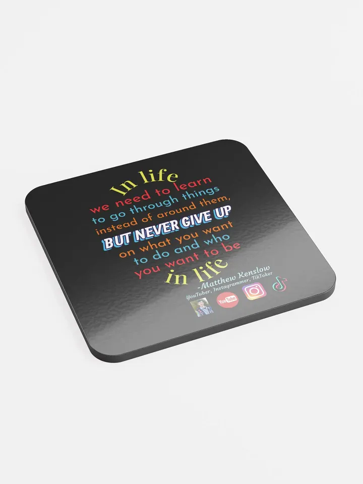 Glossed Cork Coaster [Quote 7] product image (2)