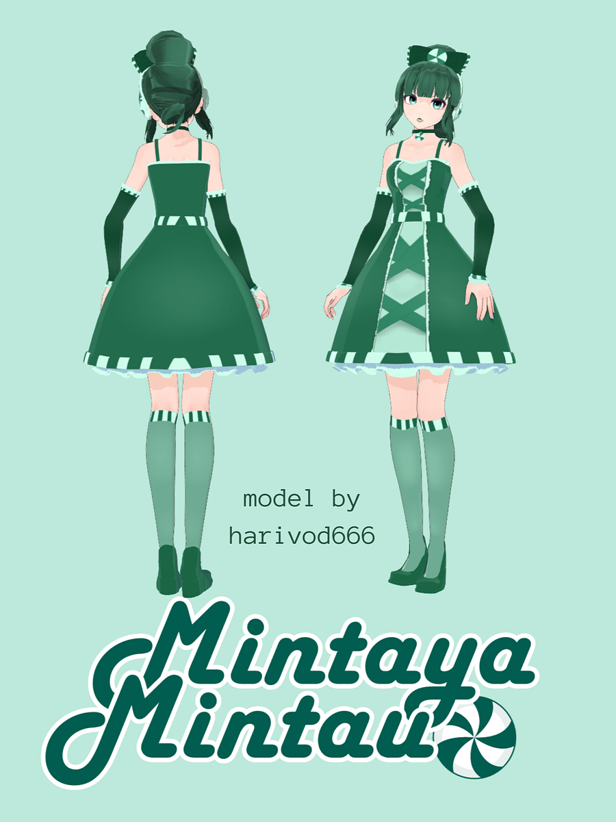 Mintauloids MMD models - Mintira, Mintaya, and Nora product image (4)