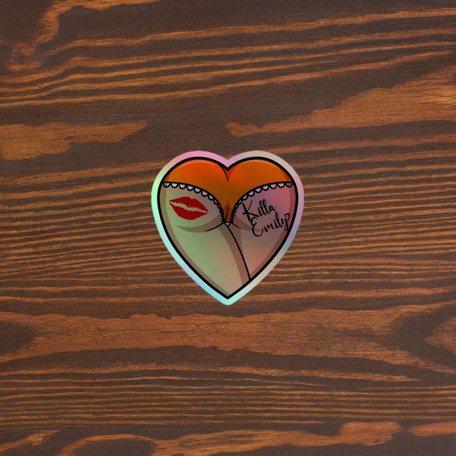 ORANGE HEART BUTT STICKER product image (5)