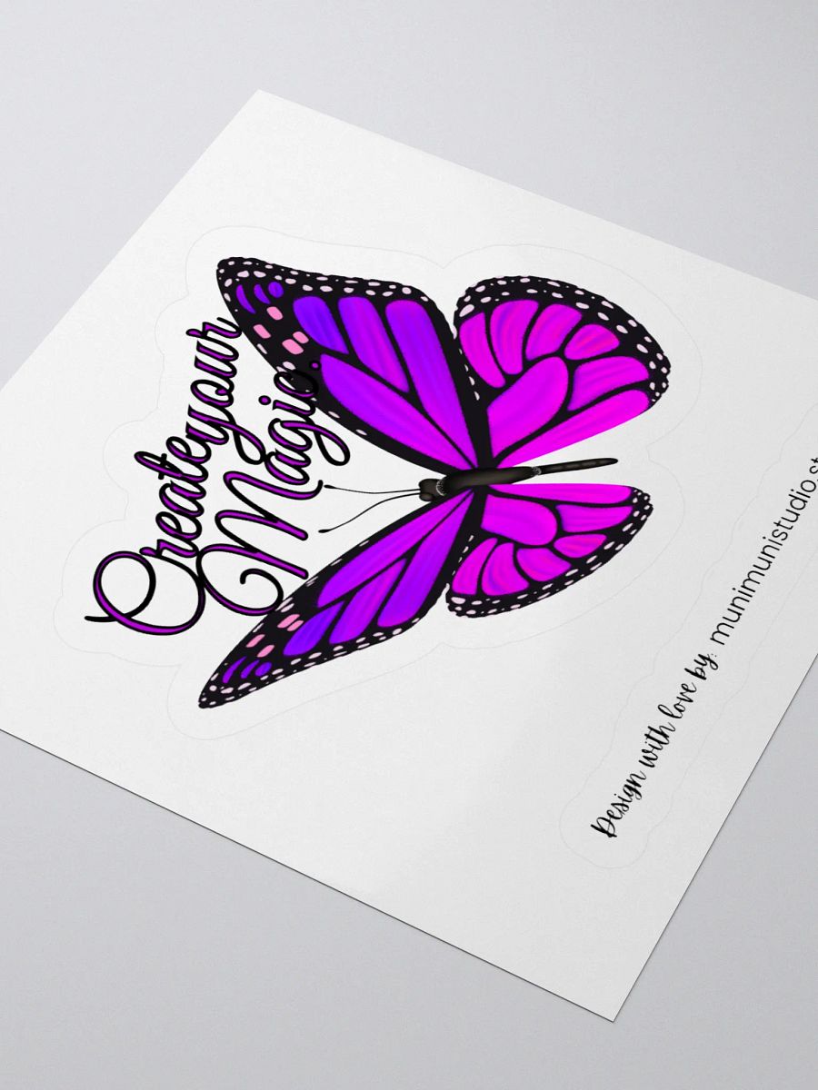 Create Your Magic – Purple Butterfly Inspirational Quote Sticker product image (8)