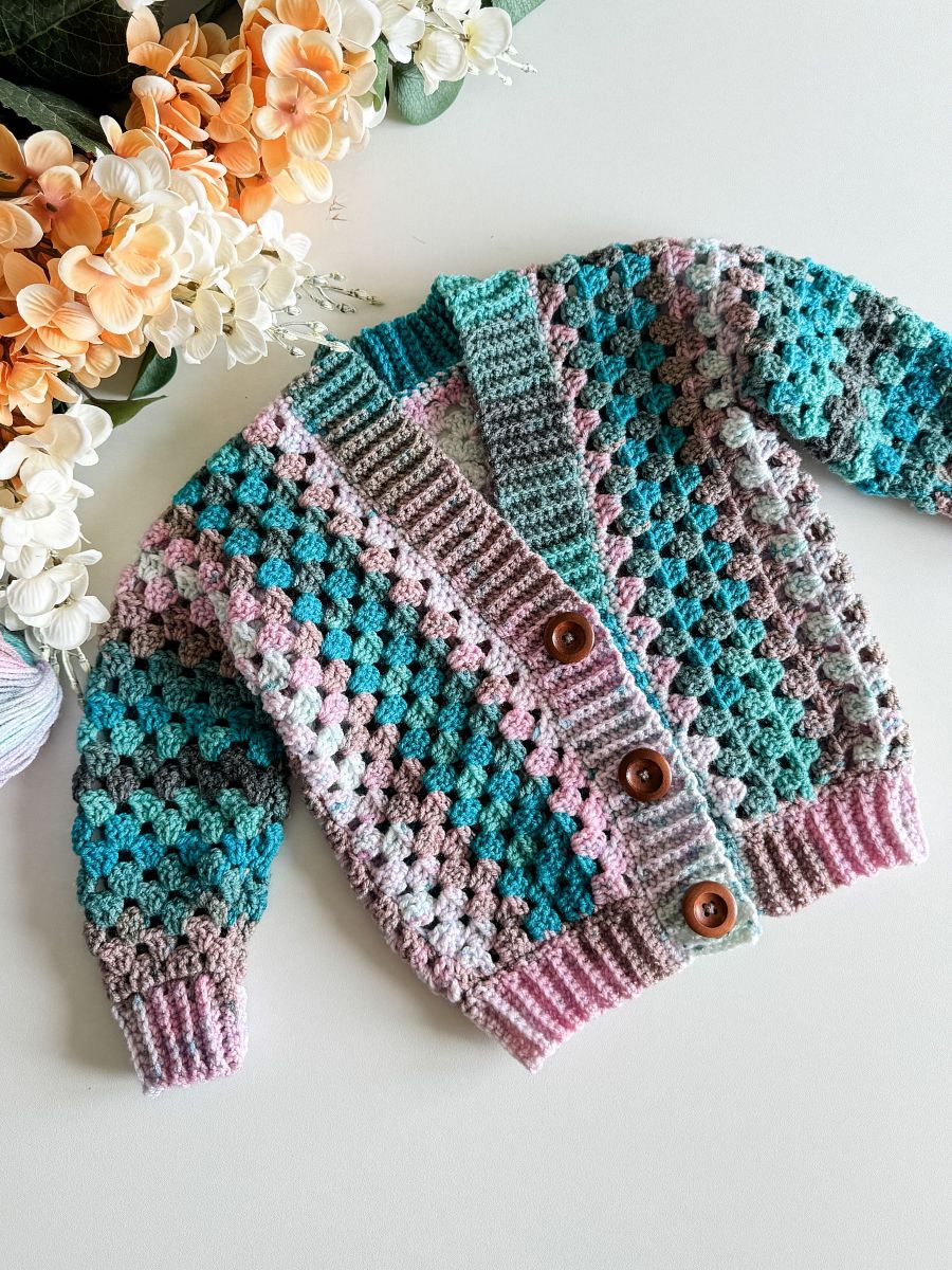 Children's Cascade Cardigan Crochet Pattern product image (4)