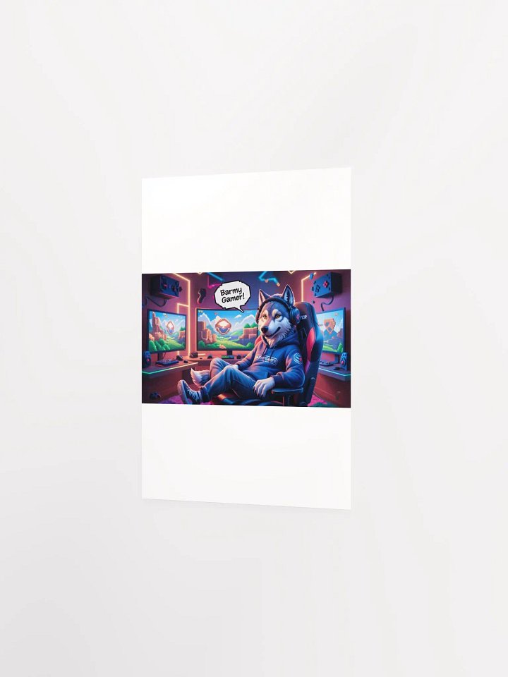 Barmy Gamer Anthro Wolf Poster product image (2)