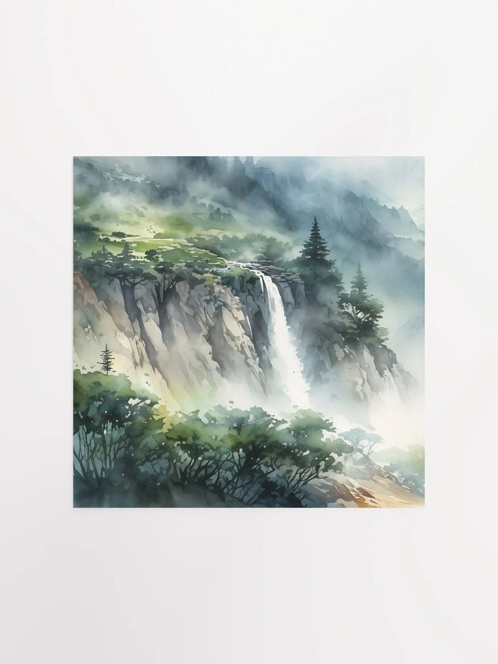 Misty Mountain Cascade Poster product image (3)