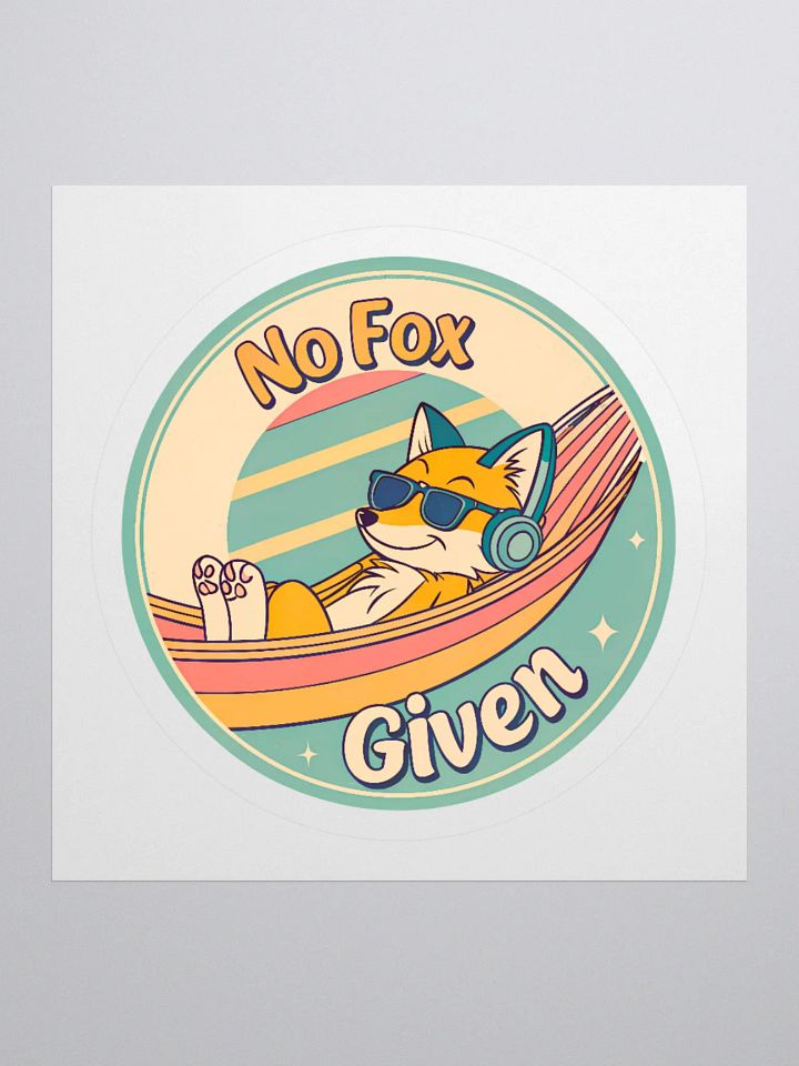 Foxy Vibes Kiss Cut Sticker product image (3)