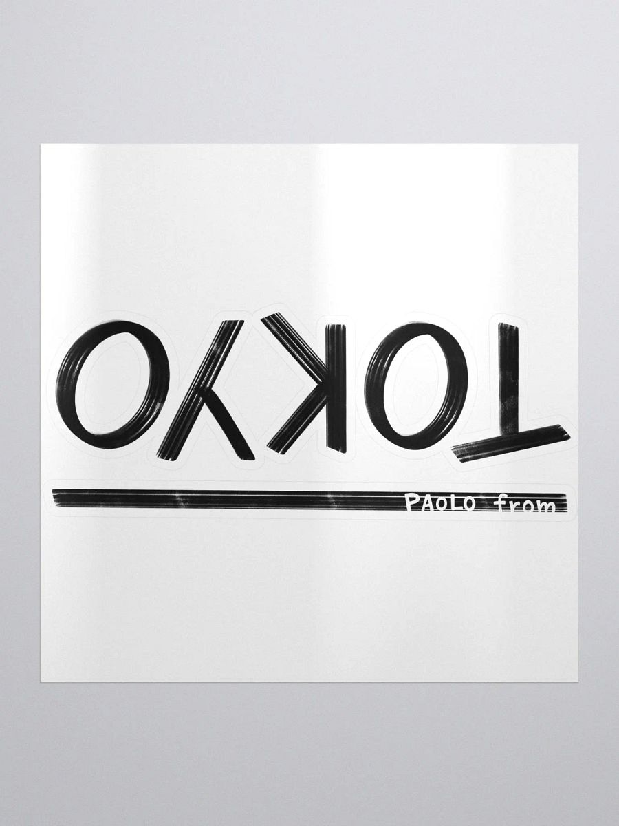 Tokyo Upside Down (Black Text) Sticker product image (1)