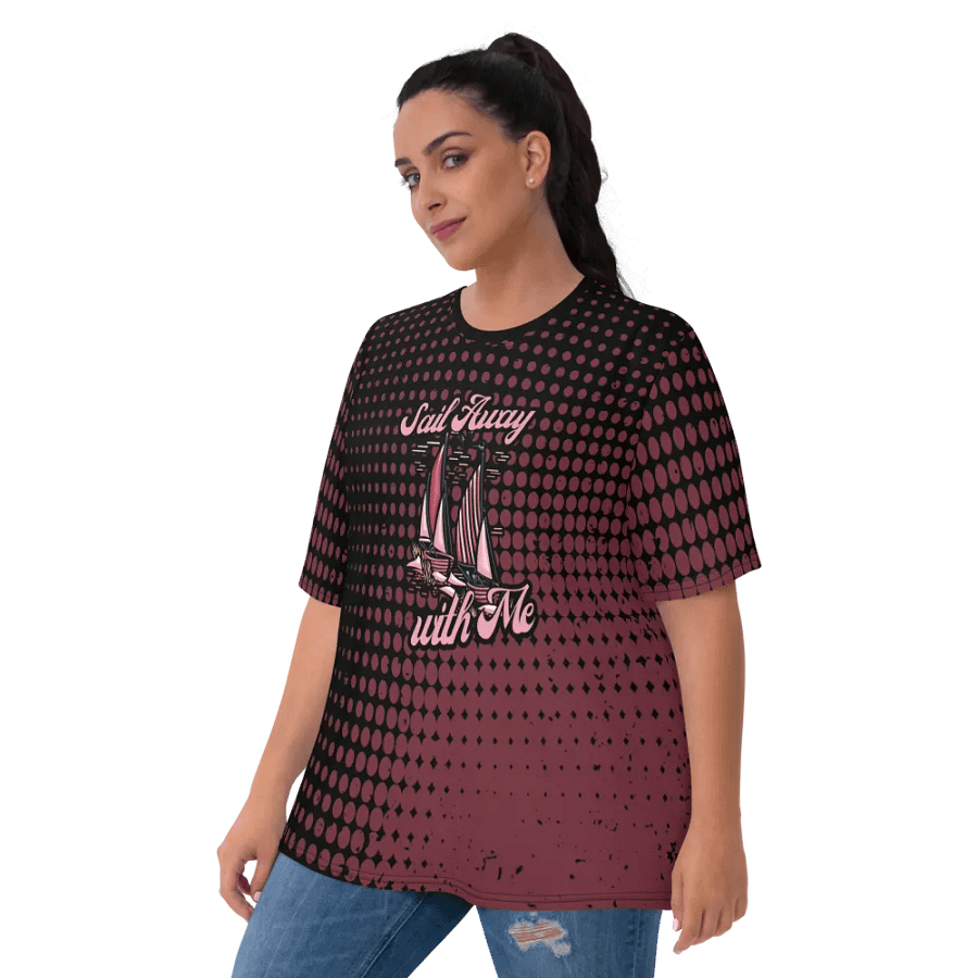 Sail Away with Me pink All Over Print T-shirt product image (10)