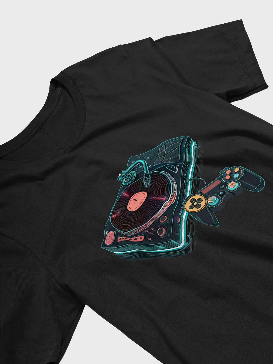 DJ Turntable Meets Gaming Console T-Shirt – A Bold Fusion of Music and Gaming Culture product image (3)