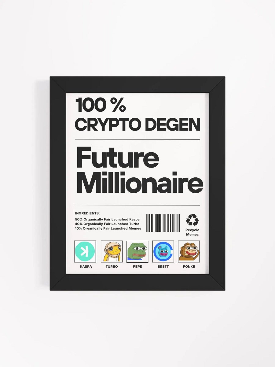 100% Crypto Degen (Framed Poster) product image (13)