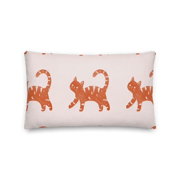Printed Cushion Cats - Block Printed Inspired - Throw Pillow With Cats product image (1)